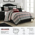 thumbnail image 6 of Lanco Black Red Comforter Set King Size , 7 Piece Jaquard and Clip Soft Bedding Set , All Season, 6 of 7