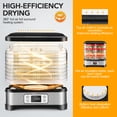 thumbnail image 6 of Qhomic Electric 400W 8 Trays Food Dehydrator Machine with Fruit Roll Sheet, Digital Timer, and Temperature Control for Meat or Beef Fruit Vegetable Dryer, 6 of 11