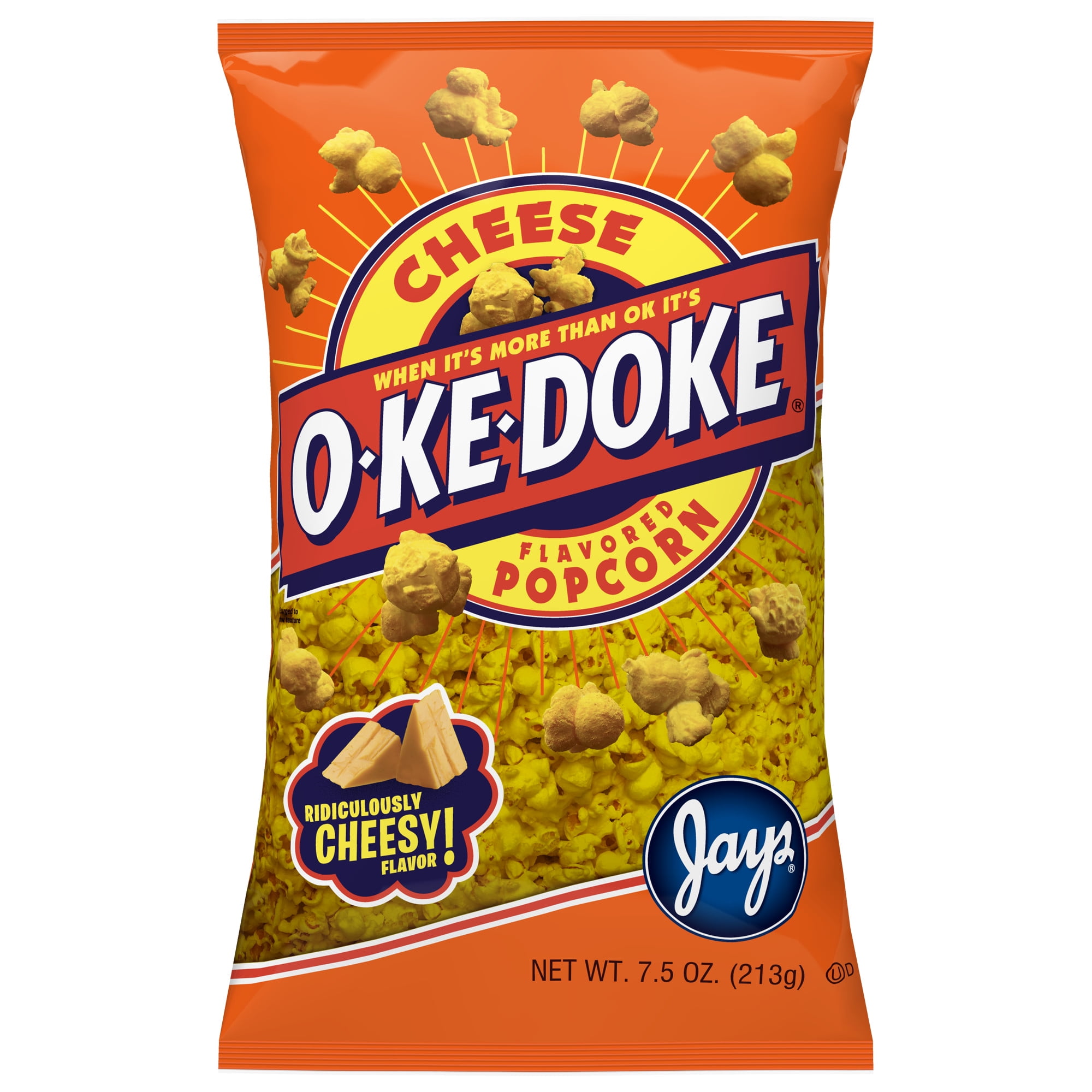 OKeDoke Popcorn, Cheese Popcorn, 7.5 Oz Bag