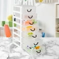 7 Clear Plastic Drawer Organizers Stackable Units for Office/Bathroom