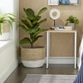 thumbnail image 3 of CosmoLiving by Cosmopolitan 13", 16", 18"W Brown Seagrass Handmade Two Toned Storage Basket with Handles, 3-Pieces, 3 of 20