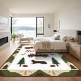 thumbnail image 3 of ODIKA 2'x3' Machine Washable Non-Slip Area Rug, Rustic Cabin Green High Traffic Rug, Green, 1053219, 3 of 7