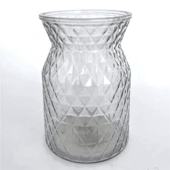MDR Trading Inc. AI-GL480CLR_Q01 Diamond Pattern Vase