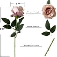 thumbnail image 4 of ZHAOCHENG 12 piezas de rosas artificiales, flores de rosas de seda falsas con tallo largo, ramos de rosas para decoración del hogar, bodas, fiestas, decoración floral de jardín, 4 of 5