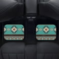 thumbnail image 4 of Renewold Front and Rear Car Floor Mats 4 Pieces Auto Carpet All Weather Protection Non-Slip Rubber Backing Universal Fit for Car Truck Sedan SUV, Southwest American Tribal Teal Pink, 4 of 7