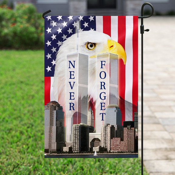 Flagwix 9 11 Never Forget Eagle Patriot Day 911 American Eagle Flag Premium Polyester American Flag for Outside