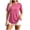 Hot Pink, variant on Womens Workout Tops Short Sleeve Yoga Tees Gym Athletic T-Shirts Running Shirts Summer Causal Tunic Tops for Ladies