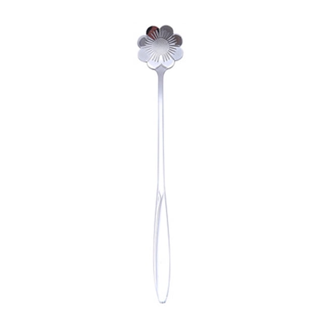 facefd Coffee Spoons Long Handle Dessert Tea Teaspoons Home Bar Cafe Hotel Scoops Kitchen Tableware Flatware Accessories Type 1 Silver Type 3 Silver