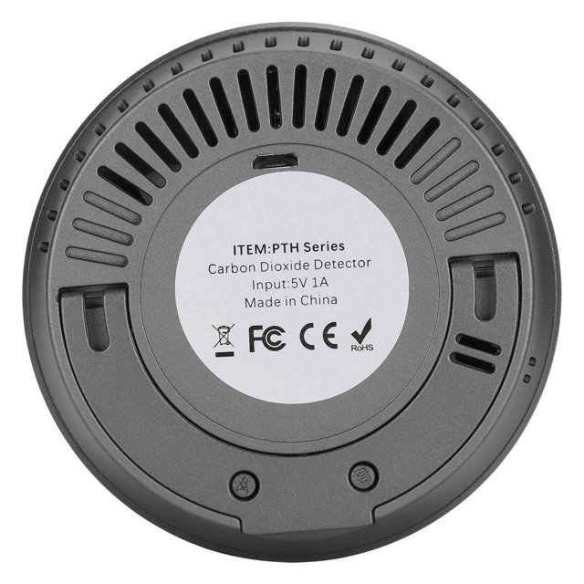 Monitor de calidad del aire detector inteligente de CO2 WiFi probador de humedad y temperatura portátil negro para uso en interiores y exteriores ANGGREK Otros