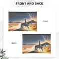 thumbnail image 2 of Susaid Azure Sky Western Desert Cowboy Print Makeup Mini Bags for Women Multi Color Cosmetics Bag Travel Toiletry Bag Pencil Pouch Blank Makeup Bags with Zipper, 2 of 7