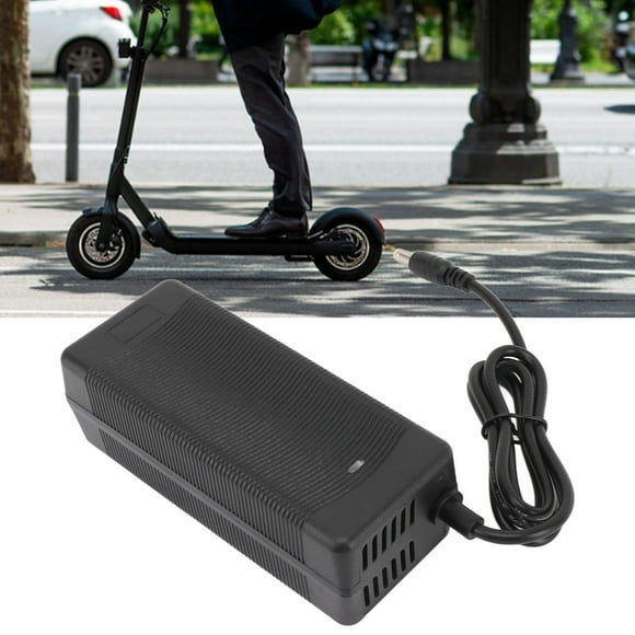 Chargeur de Trottinette Électrique, Adaptateur Secteur Anti-Interférence 100 à 240V 54.6V 2A pour Remplacement Prise EU, Prise UK, Prise US