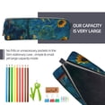 thumbnail image 5 of Yiaed Sunflower Castle Starry Sky Print Leather Pencil Case - Leather Pen Pencil Holder - Elegant & Practical Pencil Pouch for Work & Office, 5 of 7