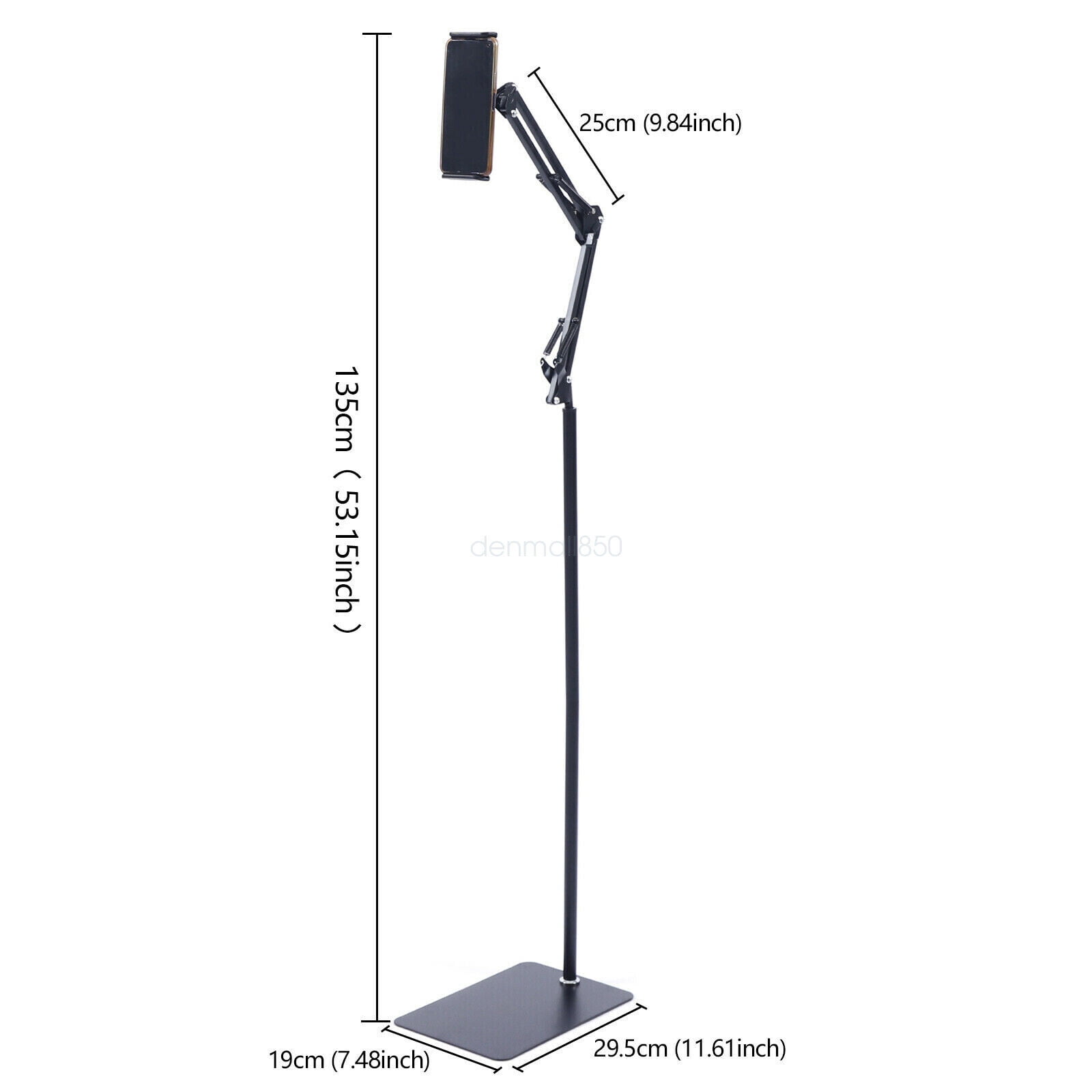 360° Floor Stand Adjustable for 4-17cm Phone iPad Lazy Tablet Mount Flexible