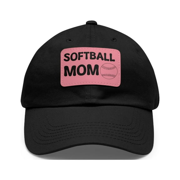 Softball Mom Hat Cap Strap Back Dad Hat With Patch High School College Mom