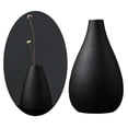 thumbnail image 4 of Florero de cerámica negro moderno de 3 piezas, accesorio para fotografía, cocina, sala de , escritorio, 4 of 4