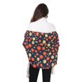 thumbnail image 4 of FORMRS Womens Scarf Winter Soft Long Big Warm Shawls Wrap Tassel Scarves, Red Floral, 4 of 9