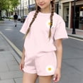 thumbnail image 2 of NAISIBABY Outfit Sets for Girls,Daisy Print Short Sleeve T-Shirt and Shorts Summer 2PC Casual Clothes Pink Size 9, 2 of 6