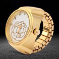 thumbnail image 4 of Reloj de Anillo de Dedo Patrón de Flores para Mujer Esfera Redonda Reloj de Cuarzo Rosa Oro Rosa ANGGREK  Otros, 4 of 8