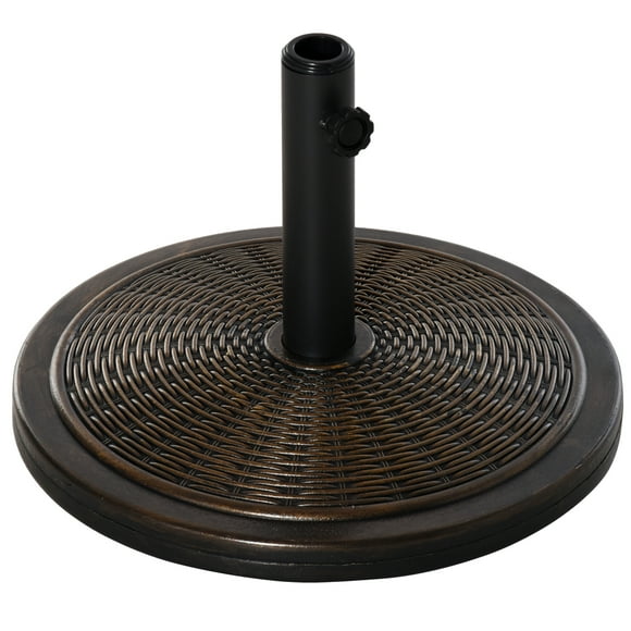 Outsunny 29LBS Offset Patio Umbrella Cement Base Stand Cantilever Parasol Holder Weight, Fits Φ1.4", Φ1.5", Φ1.9", Black