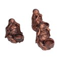 thumbnail image 1 of Estatua de Buda, 3 piezas, estatua de Buda, vela, candelabro de Buda, decoración del hogar, elaborada con cuidado, 1 of 12