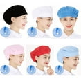 thumbnail image 4 of Cook Accessories Chic Breathable Hotel Restaurants Smoke-proof Dust Work Wear Hair Nets Cooking Hygienic Cap Chef Hat Work Hat WHITE NET, 4 of 8
