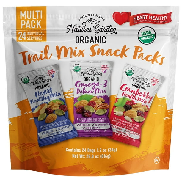 Nature's Garden Organic 816 g Trail Mix Snack Packs 28.8oz
