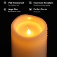 thumbnail image 4 of Velas sin llama Nurada, grandes, impermeables, LED, 30 x 12 cm, paquete de 2, 4 of 9