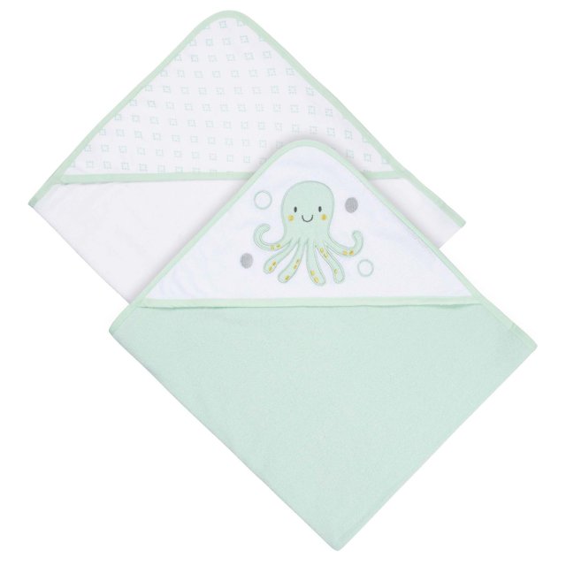 Toallas con capucha Parent's Choice, neutras, paquete de 2, 26 x 30 pulgadas