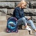 thumbnail image 6 of Susaid Vintage Colorful Patterned Dolphin Print Clear Backpack See Through Transparent Plastic Clear Bookbags for School, College, Stadium,Work, 6 of 7