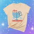 thumbnail image 2 of Penkiiy Happy Hanukkah Shirt Women Chrismukkah Shirt Cat Candle Shirt Love and Light T-Shirt Festival Short Sleeve Tops Beige, 2 of 9