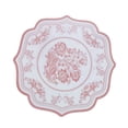thumbnail image 6 of Balsa Circle 10 White Pink 13" Disposable Cardboard Paper Placemats Damask Floral Pattern Party Wedding Tableware Decorations Supplies, 6 of 8