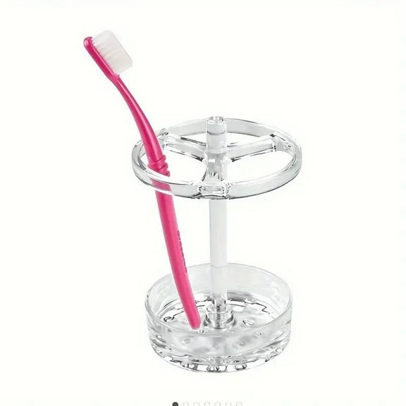 Discounted Stock! Toothbrush Rack, Clear, 5.85*3.9*1.95In, Plastic 1X Toothbrush Storage Rack Relocy