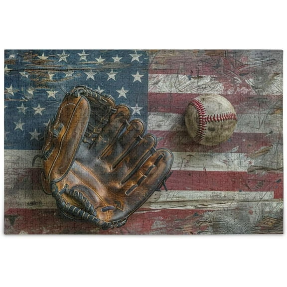 Vintage Baseball Puzzle 500 Pieces - Wooden Jigsaw Puzzles for Family Games - Suitable for Teenagers and Adults