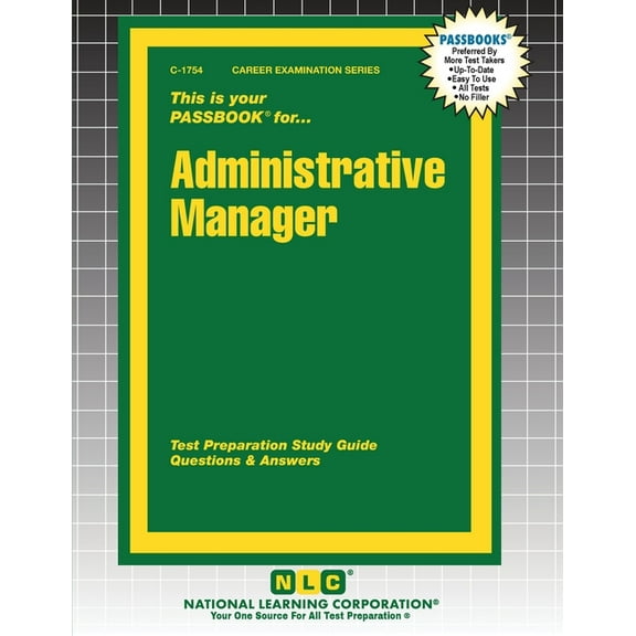 Career Examination Administrative Manager, Book 1754, (Paperback)