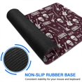 thumbnail image 6 of Long Mouse Pads for Desk,Burgundy Rock Skull Pattern Desk Mats on Top Of Desks, Desk Mouse Pad Extra Large with 3mm Non-Slip Base and Stitched Edge for Gaming,Office,Work,Home 31.5"x15.7", 6 of 6