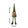 thumbnail image 3 of Long Legged Santa Gnome Doll with Rudolph, 17" Brown Faceless Christmas Decor with Bearded Hat, Holiday Gift Green, 3 of 6