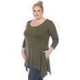 thumbnail image 2 of White Mark Tunique Femme Manches 3/4 Makayla, 2 of 5