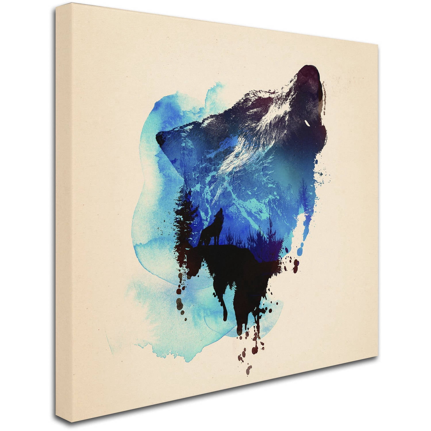 Trademark Fine Art 'Alone As A Wolf' Canvas Art by Robert Farkas