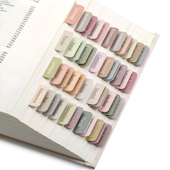 CCOCC Spanish Bible Tabs, 75 Tabs, Laminated Bible Tabs for Women and Men, Bible Tabs for Study Bible, Bible Index Tabs