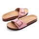 thumbnail image 2 of Sandalias planas para mujer, pantuflas con plantilla de corcho, hebilla ajustable, sandalias de verano a la moda, cómodas y antideslizantes, pantuflas para estar por casa, 2 of 6