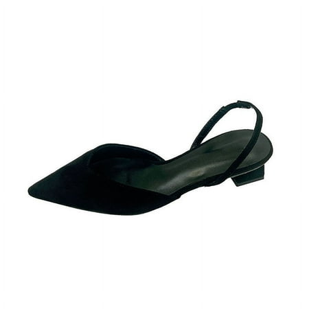 

European and American Foreign Trade Pointed Back Mix with Middle Heel Sandals Women‘s Summer New Style Baotou Fashion Shoes Thick Heel Sandals ebay