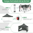 thumbnail image 7 of SANOPY 10' x 10' Pop up Canopy Tent, Adjustable Commercial Instant Outdoor Party Tent with 4 Removable Sidewalls, Carry Bag, Gray, 7 of 7