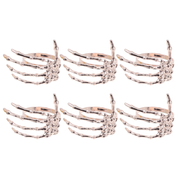 6 unids delicado Halloween Ghost Fantasma con forma de nuez de servilletas de Halloween Anillos de servilleta