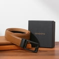 thumbnail image 2 of Sendefn Men's Leather Belt Automatic Ratchet Buckle Slide Belt for Dress Casual Trim to Fit with Gift Box, 2 of 6