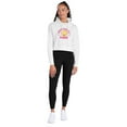thumbnail image 5 of Looney Tunes Tweety Heartbreak Valentine Women's Cropped Hoodie Pullover Sweatshirt, White, Small, 5 of 6