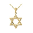thumbnail image 1 of 14K Yellow Gold Star Of David Pendant Necklace with Chain, 1 of 4
