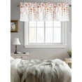 thumbnail image 4 of Kitchen Valances for Window, Spring Pink Orange Floral Foliage Light Filtering Rod Pocket Valance Curtain, Watercolor Wild Flower &nbsp;Short Curtains Window Topper for Bedroom Living Room 54x18in, 4 of 7