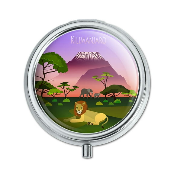 Mount Kilimanjaro Tanzania Africa Lion Pill Box