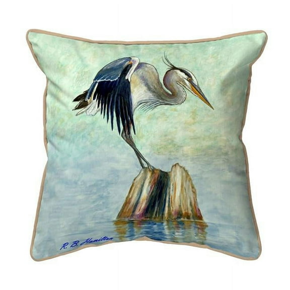 12 x 12 in. Balancing Heron Indoor & Outdoor Pillow, Small