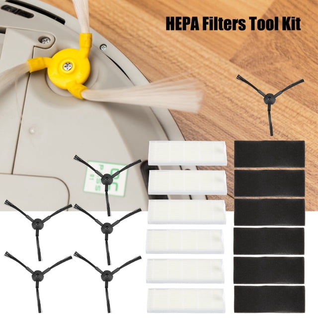 Filtro HEPA, pieza de repuesto de aspiradora, pieza de repuesto de aspiradora lateral, cepillo lateral, kit de herramientas de filtros HEPA, filtro HEPA, instalación sin esfuerzo